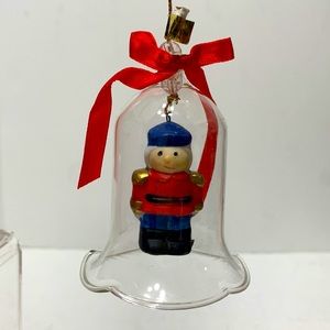 crystal bell soldier ornament 80’s